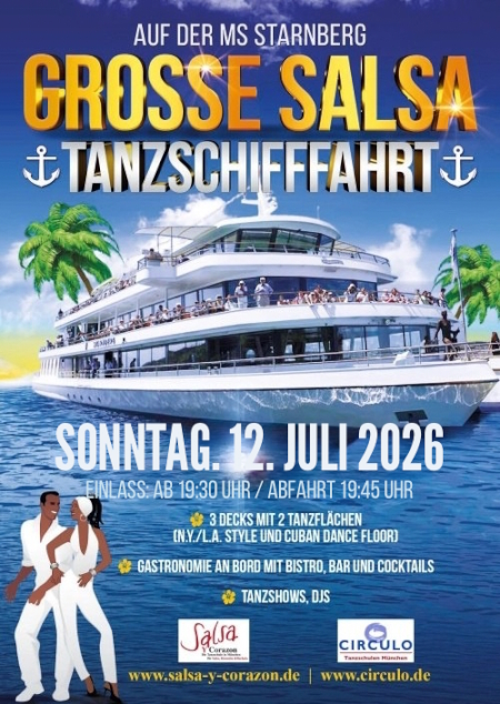 Salsa Tanzschiff Starnberger See - 12.07.2026