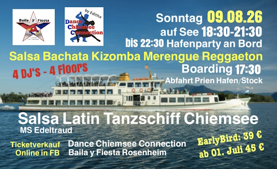 Salsa Latin Tanzschiff Chiemsee - 09.08.2026